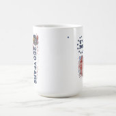 250 Years Celebration Grungy American Flag Eagle コーヒーマグカップ (中央)