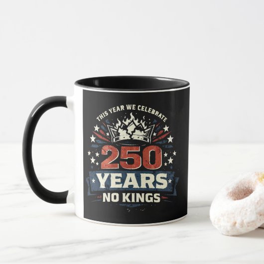 250 Years No Kings Patriotic マグカップ (ドーナツ)