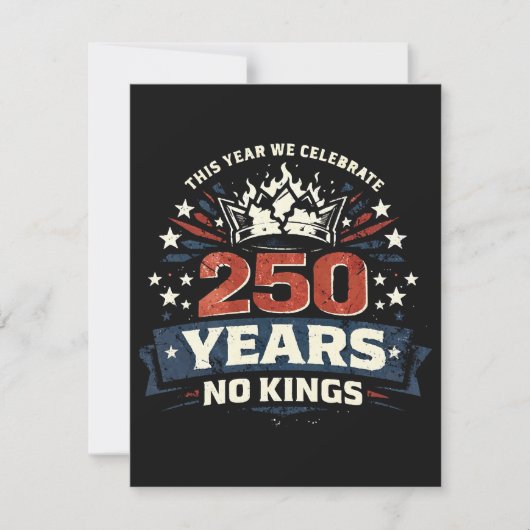 250 Years No Kings Patriotic 案内状 (正面)