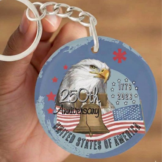 250 Years of America Eagle & Liberty We The People キーホルダー