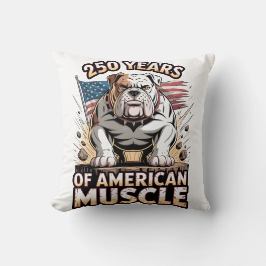 250 Years of American Muscle Bulldog クッション (正面)