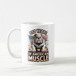 250 Years of American Muscle Bulldog コーヒーマグカップ
