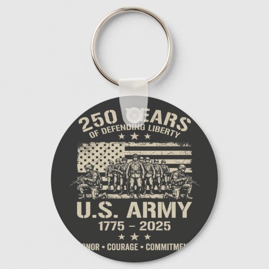 250 Years of Defending Liberty Military Veteran  キーホルダー (正面)