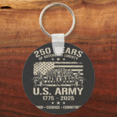250 Years of Defending Liberty Military Veteran  キーホルダー (正面)
