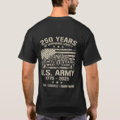 250 Years of Defending Liberty Military Veteran  Tシャツ (裏面)