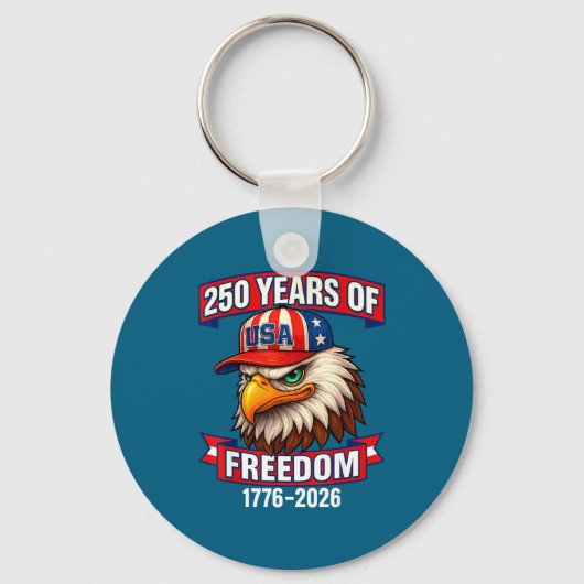 250 Years Of Dom 1776 2026 Bald Eagle 250th Birthd キーホルダー (正面)