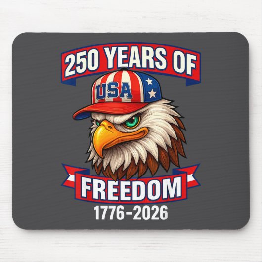 250 Years Of Dom 1776 2026 Bald Eagle 250th Birthd マウスパッド (正面)