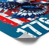 250 Years Of Dom 1776 2026 Patriotic Bald Eagle Us ポスター (角)