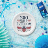 250 Years Of Freedom 1776 2026 250th 4th Of July ペーパープレート (パーティー)