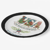 250 Years of Freedom Chic Patriotic Black Border ペーパープレート (アングル)