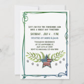 250 Years of Freedom Elegant Patriotic Blue 招待状 (裏面)