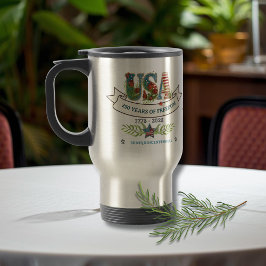 250 Years of Freedom Elegant Patriotic Travel Mug トラベルマグ