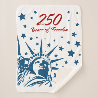 250 Years of Freedom Happy Birthday USA Patriotic  シェルパブランケット