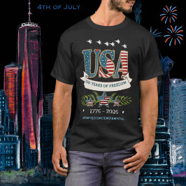 250 Years of Freedom Patriotic Fighter Jet T-Shirt Tシャツ