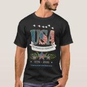 250 Years of Freedom Patriotic Fighter Jet T-Shirt Tシャツ (正面)
