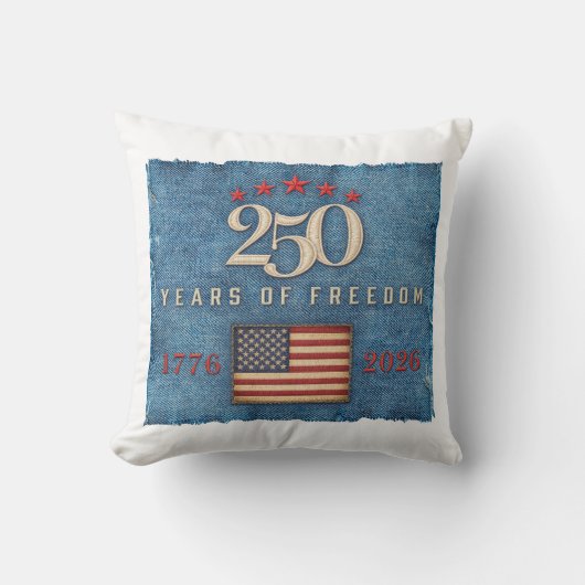 250 Years of Freedom - Throw Pillow クッション (正面)