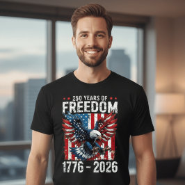 250 Years of Freedom – USA 1776–2026 Patriotic Tシャツ