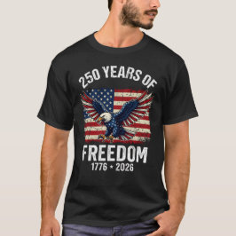 250 Years Of Freedom Vintage USA Eagle Flag Tシャツ