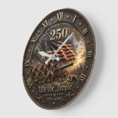 250 Years of Freedom We the People Patriotic  ラージ壁時計 (傾斜)