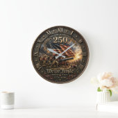 250 Years of Freedom We the People Patriotic  ラージ壁時計 (ホーム)
