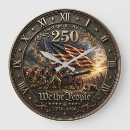 250 Years of Freedom We the People Patriotic ラージ壁時計