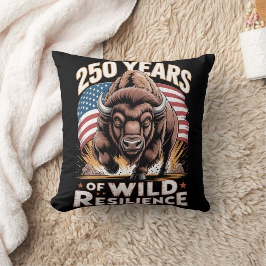 250 Years of Wild Resilience Bison クッション (ブランケット)