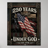 250 Years Under God We The People USA 2026 Cross ポスター (正面)