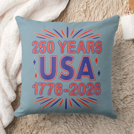 250 Years USA | 1776–2026 Semiquincentennial クッション (ブランケット)