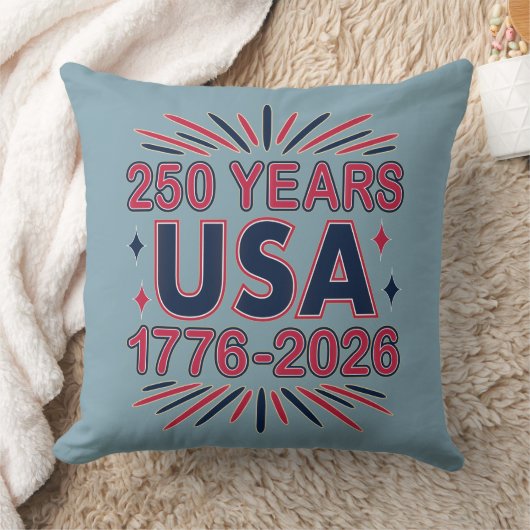 250 Years USA | 1776–2026 Semiquincentennial クッション (ブランケット)