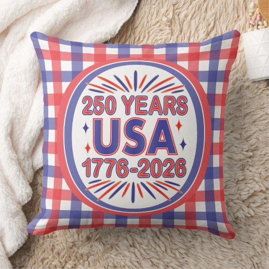 250 Years USA | 1776–2026 Semiquincentennial クッション (ブランケット)