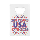 250 Years USA | 1776–2026 Semiquincentennial クレジットカード栓抜き (裏面)