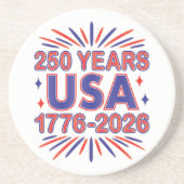 250 Years USA | 1776–2026 Semiquincentennial コースター (正面)
