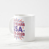 250 Years USA | 1776–2026 Semiquincentennial コーヒーマグカップ (正面左)