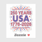 250 Years USA | 1776–2026 Semiquincentennial シール (シート)