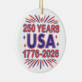 250 Years USA | 1776–2026 Semiquincentennial セラミックオーナメント (右)