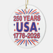 250 Years USA | 1776–2026 Semiquincentennial セラミックオーナメント (左)