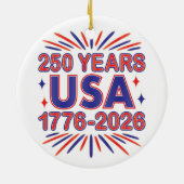 250 Years USA | 1776–2026 Semiquincentennial セラミックオーナメント (裏面)