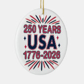 250 Years USA | 1776–2026 Semiquincentennial セラミックオーナメント (右)