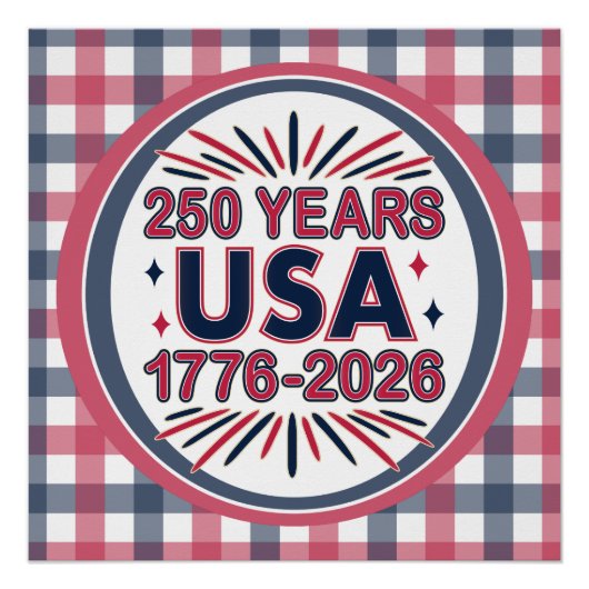 250 Years USA | 1776–2026 Semiquincentennial ポスター (正面)