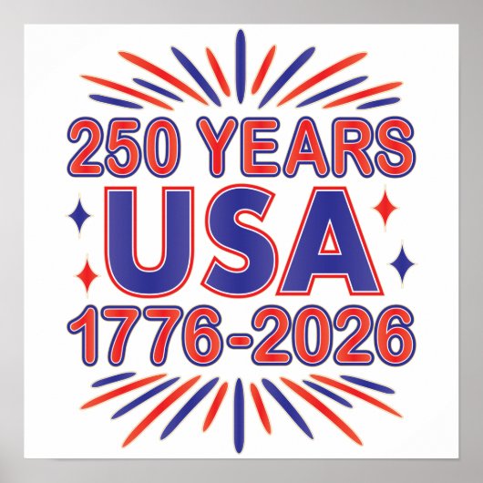 250 Years USA | 1776–2026 Semiquincentennial ポスター (正面)