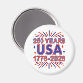 250 Years USA | 1776–2026 Semiquincentennial マグネット (正面/裏面)