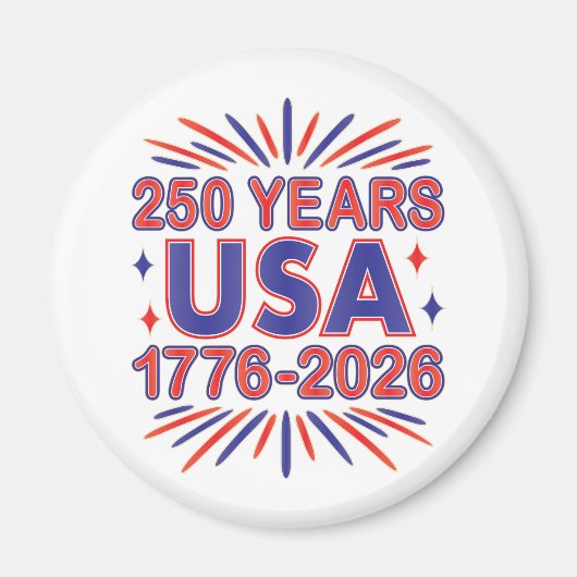 250 Years USA | 1776–2026 Semiquincentennial マグネット (正面)