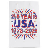 250 Years USA | 1776–2026 Semiquincentennial ミディアムペーパーバッグ (正面)