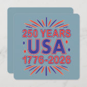 250 Years USA | 1776–2026 Semiquincentennial 招待状 (正面/裏面)