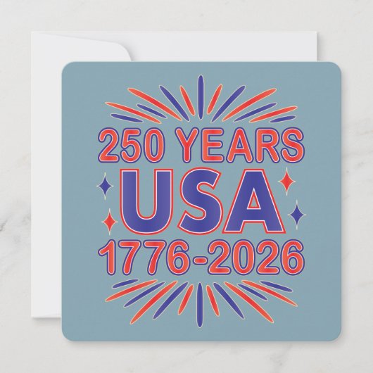 250 Years USA | 1776–2026 Semiquincentennial 招待状 (正面)