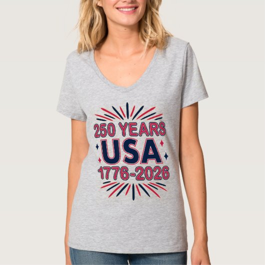 250 Years USA | 1776–2026 Semiquincentennial Tシャツ (正面)