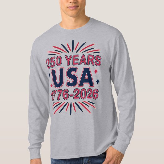 250 Years USA | 1776–2026 Semiquincentennial Tシャツ (正面)