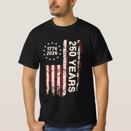 250 Years USA Anniversary 250th Independence Day Tシャツ (正面)