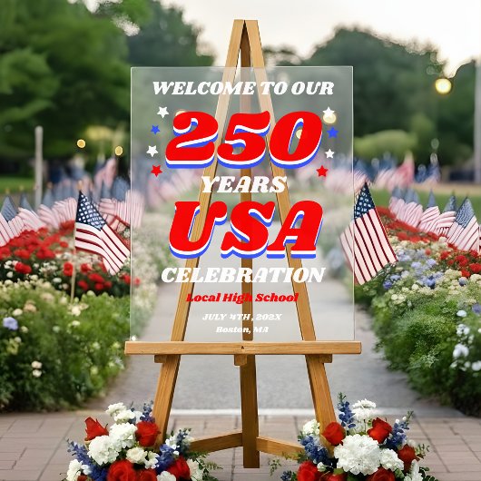 250 Years USA Commemorative Welcome アクリルサイン