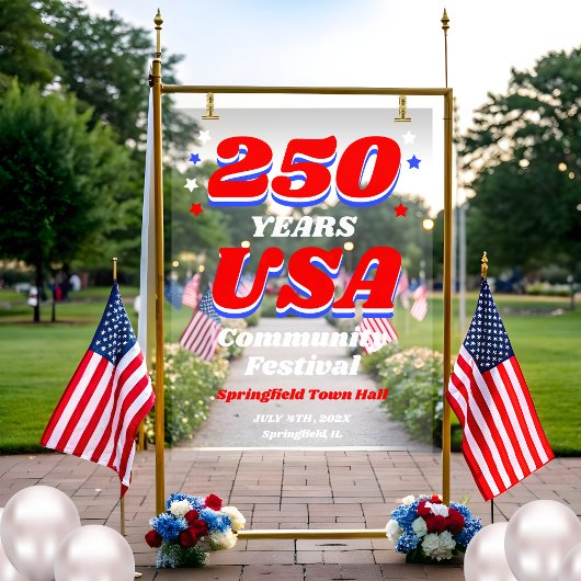 250 Years USA Community Festival Welcome アクリルサイン